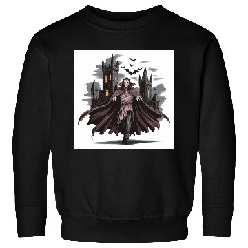 Discover Vampire Count Gothic Castle Print Sweatshirts