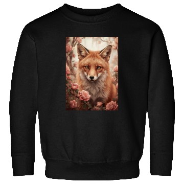 Discover Red Fox Among Roses Sweatshirts