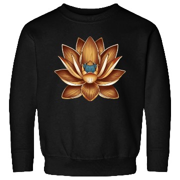 Discover Artistic Lotus with Blue Accents Sweatshirts
