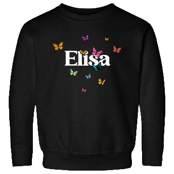 Discover ELISA - beautiful girl name with cute butterflies Sweatshirts