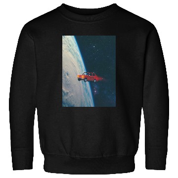 Discover Tiny Red Car in Space Sweatshirts