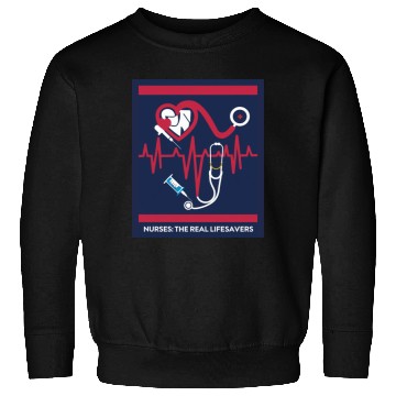 Discover Registered Nurse RN Sweatshirts Heartbeat Line Design