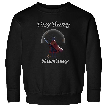 Discover Elegant Cat Warrior with Sword Illustration Sweatshirts