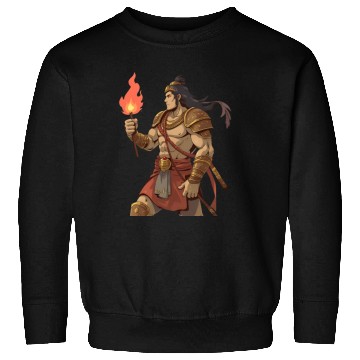 Discover Heroic Warrior with Torch Sweatshirts