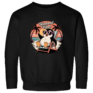 Discover Chill Penguin Weekend Vibes Sweatshirts