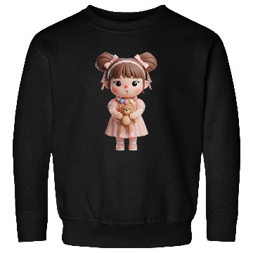 Discover Sweet Candy Girl with Teddy Bear Sweatshirts
