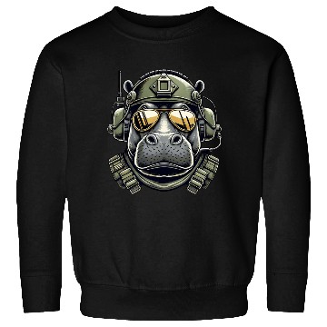 Discover Hippo Military Design Sweatshirts