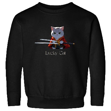 Discover Mythic Warrior Cat with Swords Sweatshirts