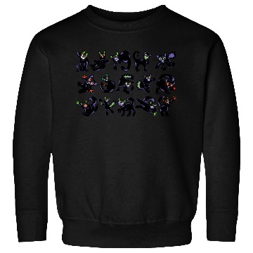 Discover Playful Black Cat Halloween Pattern Sweatshirts