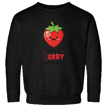 Discover Cute Kawaii Strawberry Happy Face Design Sweatshirts