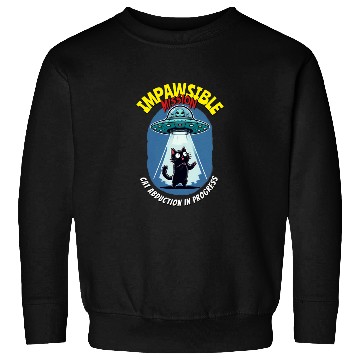 Discover Impawsible Mission: Alien Catnapping Sweatshirts