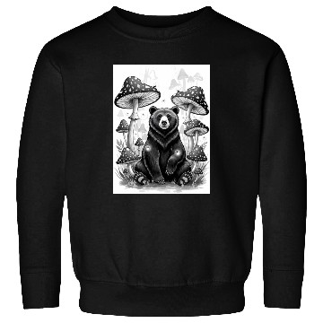 Discover Whimsical Forest Bear & Magical Mushrooms Sweatshirts