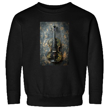 Discover Elegant Black and Gold Violin Sweatshirts
