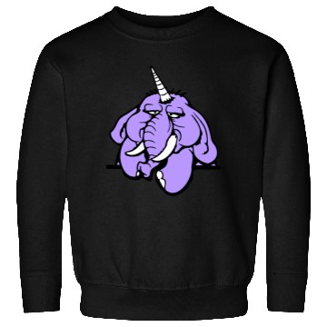 Discover Unicorn Big Elephant Sitting Angry Sad Funny Cool Sweatshirts