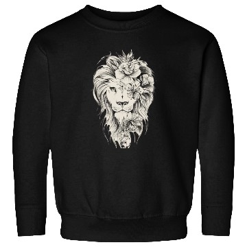 Discover Floral Lion Tattoo Design Sweatshirts