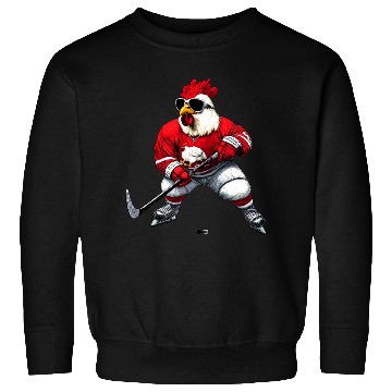 Discover Chicken ice hockey Sweatshirts