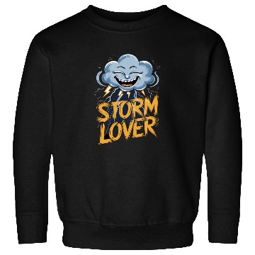 Discover Storm Lover Cloud with Lightning Art Sweatshirts