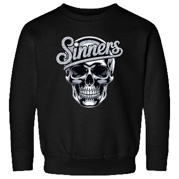 Discover Chrome Skull Sinners Diamond Bling Sweatshirts