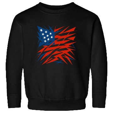 Discover Abstract American Flag Deconstructivism Style Sweatshirts