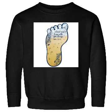 Discover Beach Footprint Sun Scripture Design Sweatshirts