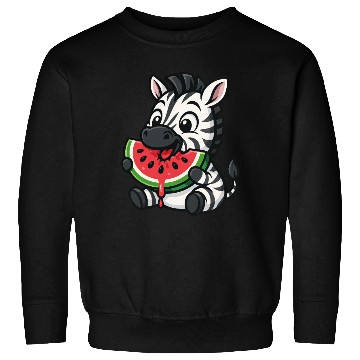 Discover Funny zebra watermelon fruit summer cartoon Sweatshirts