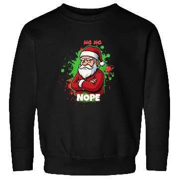 Discover Ho Ho Nope – Grumpy Santa Art Sweatshirts