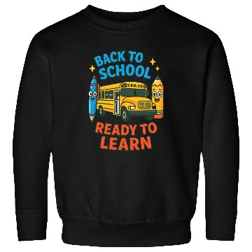 Discover Back to School Bus Cartoon Design Sweatshirts