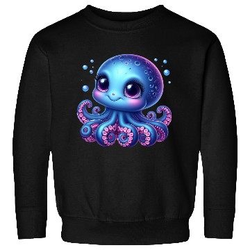 Discover Colorful Cartoon Octopus Illustration Sweatshirts