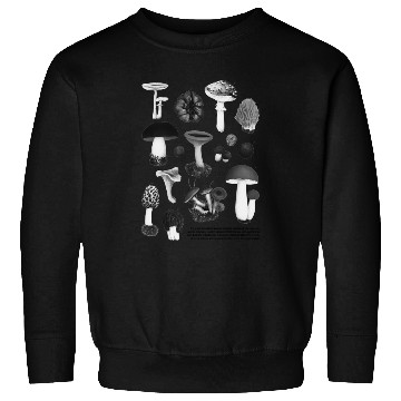 Discover Forest Gems – Scientific Wild Mushroom Chart Sweatshirts