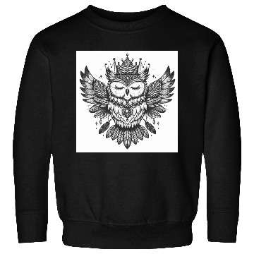 Discover Majestic Crowned Owl Fantasy Design Sweatshirts