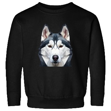 Discover Polygonal Husky Head Sweatshirts