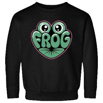 Discover Funny Frog Face – Cute & Quirky Amphibian Design Sweatshirts