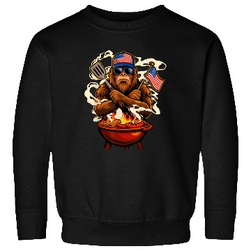 Discover Patriotic BBQ Gorilla Illustration Sweatshirts