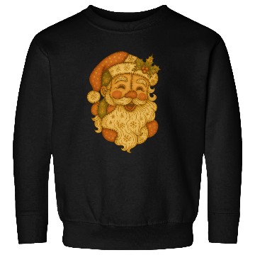 Discover Patchwork Santa Face Vintage Christmas Folk Art Sweatshirts