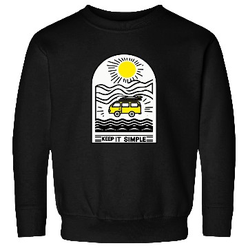 Discover Minimalist Nature Adventure Van Design Sweatshirts