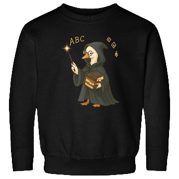 Discover Wizard Goose with Spell Books Sweatshirts