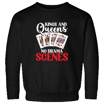 Discover Pinochle Trick Taking Game Drama King Queen Sweatshirts