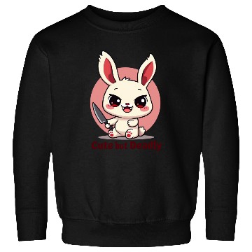 Discover Cute Bunny with a Dagger Design Sweatshirts