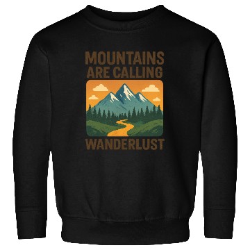 Discover Mountain Call Wanderlust Design Sweatshirts