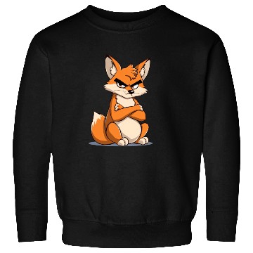 Discover Grumpy cartoon Fox with serious expression Sweatshirts