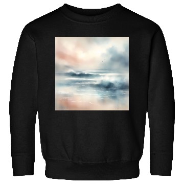 Discover Serene Ocean Dawn Abstract Sweatshirts