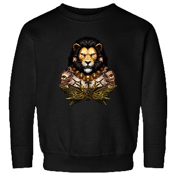 Discover Majestic Lion Warrior Tattoo Design Sweatshirts