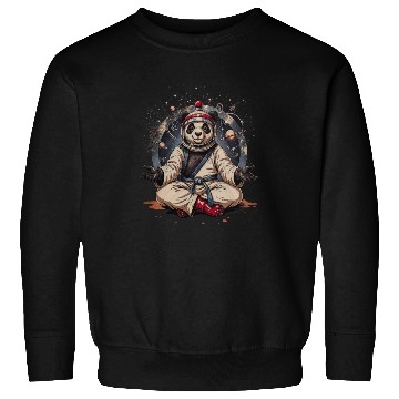 Discover Cosmic Panda Astronaut Meditation Sweatshirts