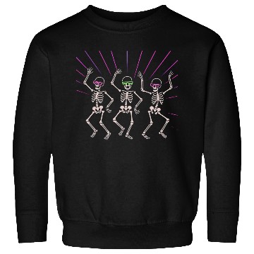 Discover Neon Skeleton Dance Illustration Sweatshirts