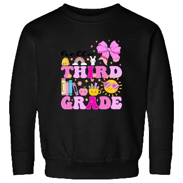 Discover Hello Third Grade, Preppy Back to School Sweatshirts