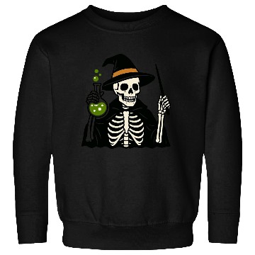 Discover Magical Skeleton Wizard Illustration Sweatshirts