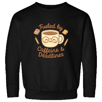 Discover Caffeine & Deadlines Coffee Lover Design Sweatshirts