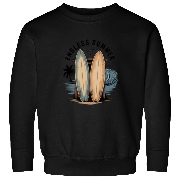 Discover Beach Surfboards Sunset Scene Sweatshirts