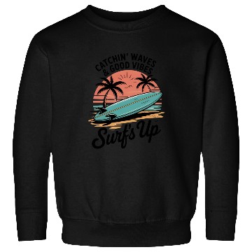 Discover Sunset Surfing Beach Scene Sweatshirts