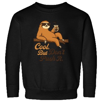 Discover Relaxed Sloth with Sunglasses and Drink Sweatshirts
